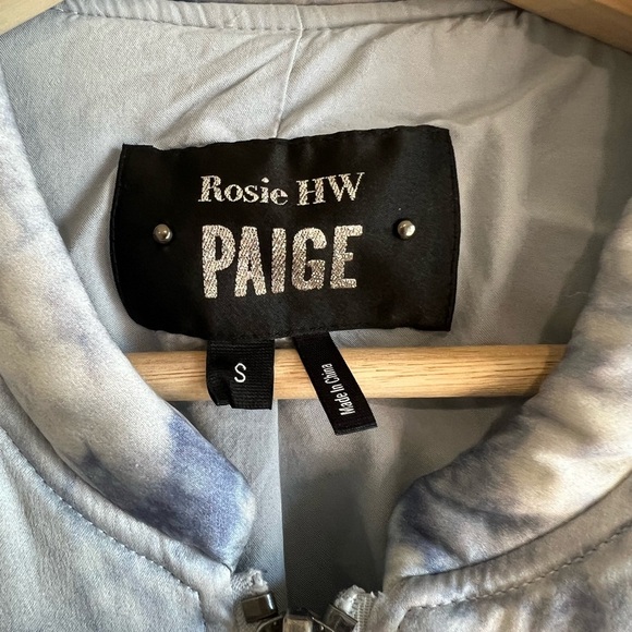 Paige Rosie Hw X Kimi Forever & Ever Tie-dye Silk bomber jacket S - Picture 2 of 5
